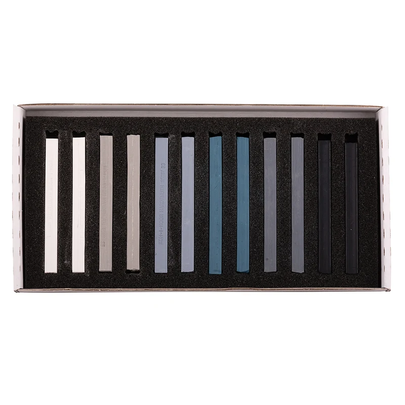 KOH-I-NOOR | Toison d'Or Soft Pastellkreide Eckig Grautöne 12er Set