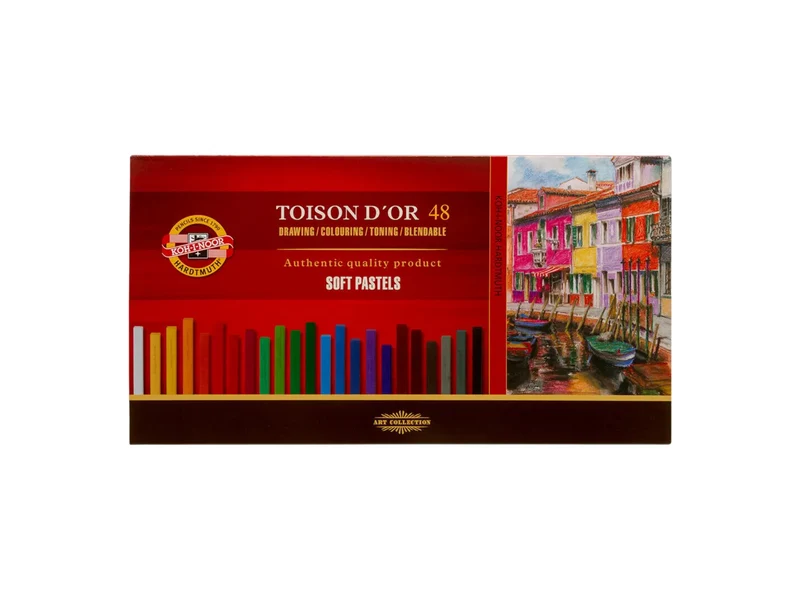 KOH-I-NOOR | Toison d'Or Soft Pastellkreide Eckig 48er Set