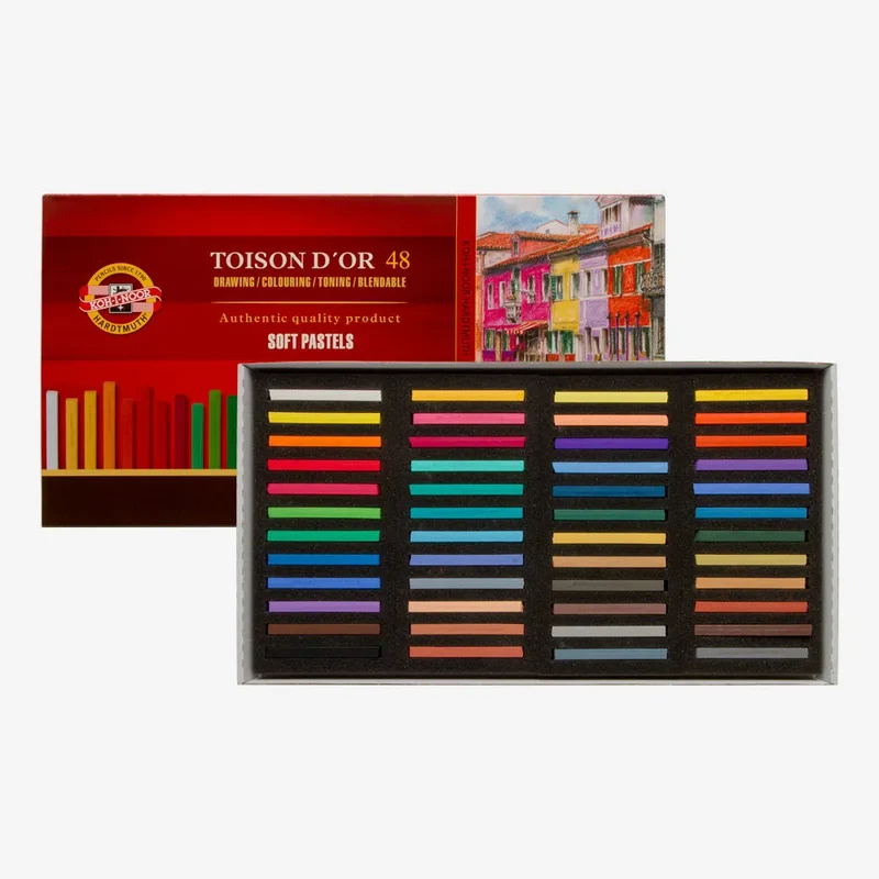KOH-I-NOOR | Toison d'Or Soft Pastellkreide Eckig 48er Set