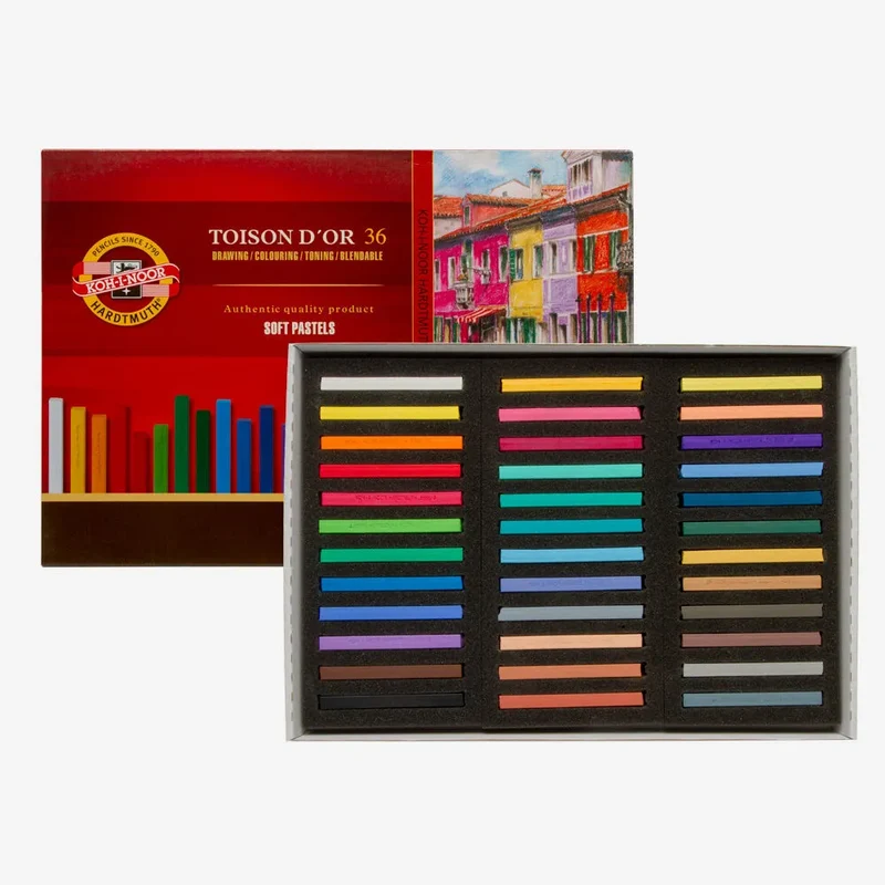 KOH-I-NOOR | Toison d'Or Soft Pastellkreide Eckig 36er Set