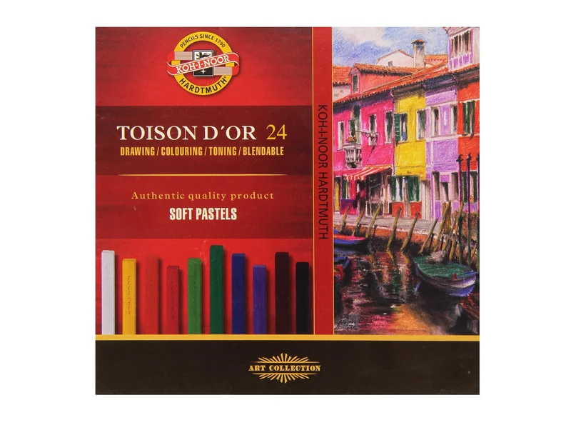 KOH-I-NOOR | Toison d'Or Soft Pastellkreide Eckig 24er Set