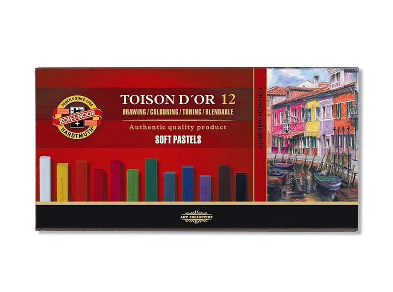 KOH-I-NOOR | Toison d'Or Soft Pastellkreide Eckig 12er Set