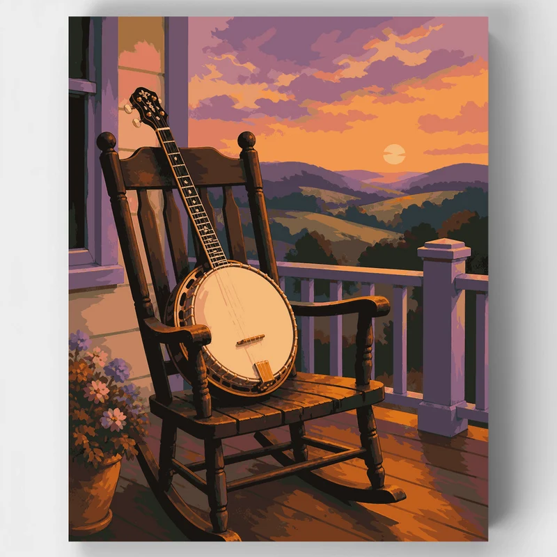 Twilight Porch Banjo - Paint by Numbers Kit