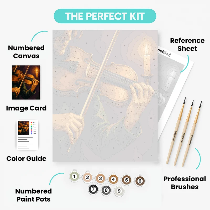 Candlelit Fiddle - Paint by Numbers Kit