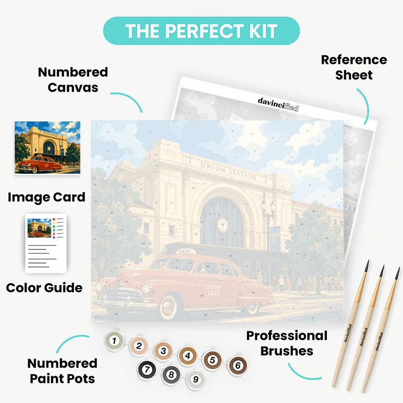 Union Station Taxi - Paint by Numbers Kit