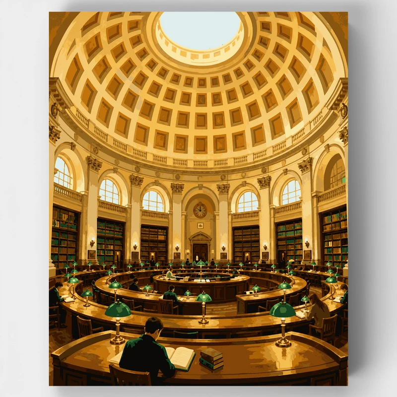 Grand Reading Room Dome - Paint by Numbers Kit