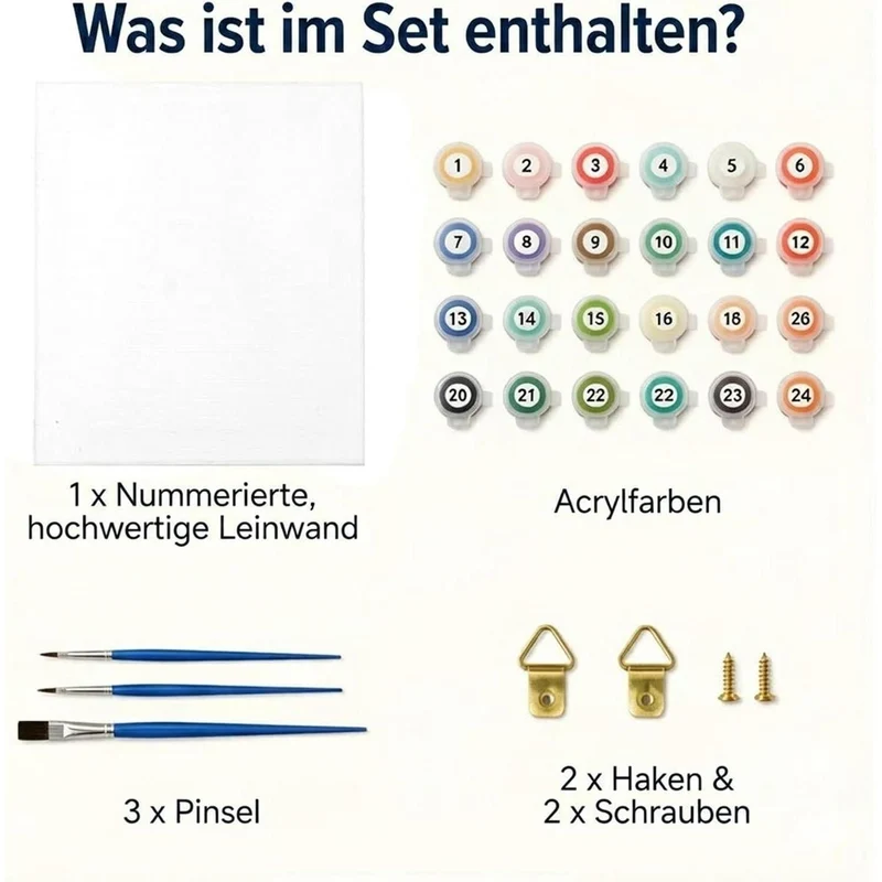 Malen nach Zahlen Pferd für Erwachsene – DIY Bastelset