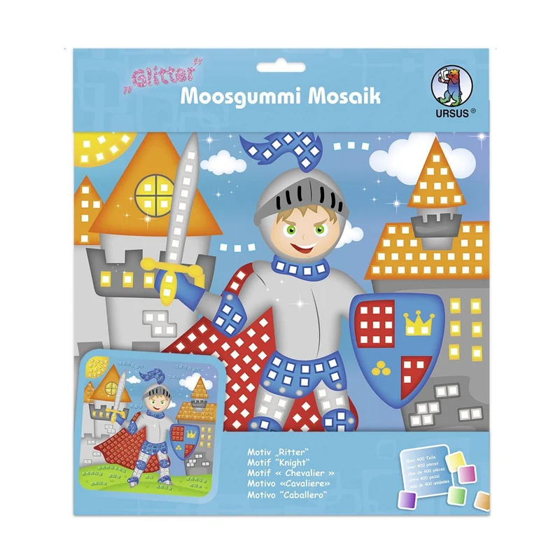 Moosgummi-Mosaik "Glitter Ritter"