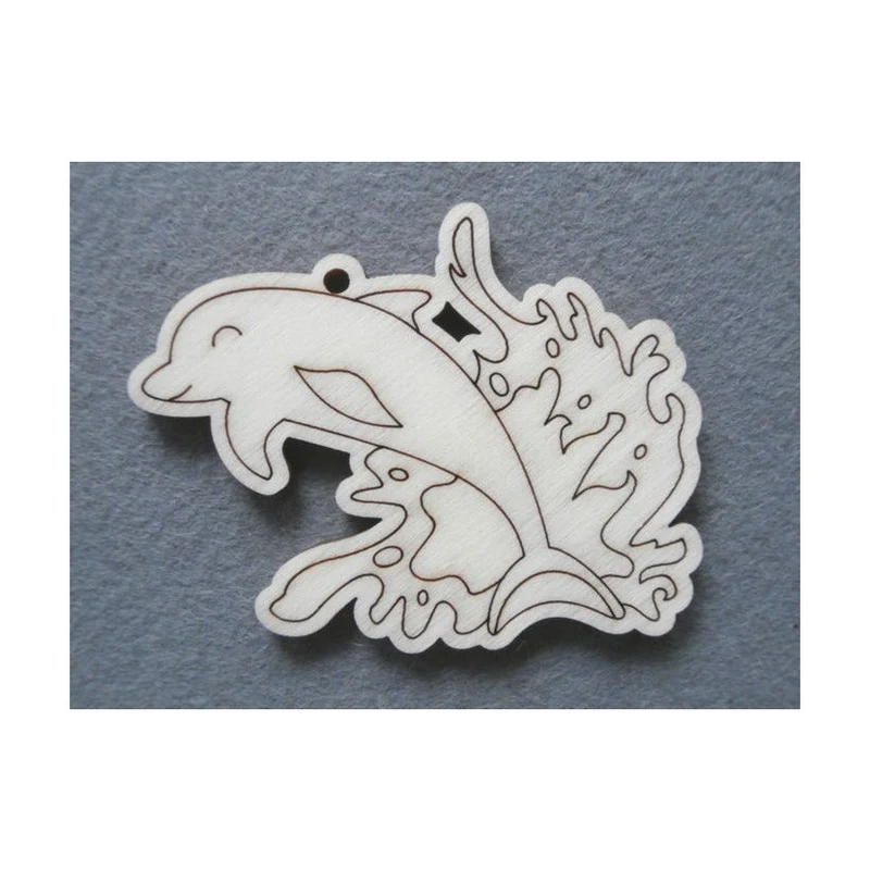 Figurine in legno Pentart – delfino | set da 5 pz