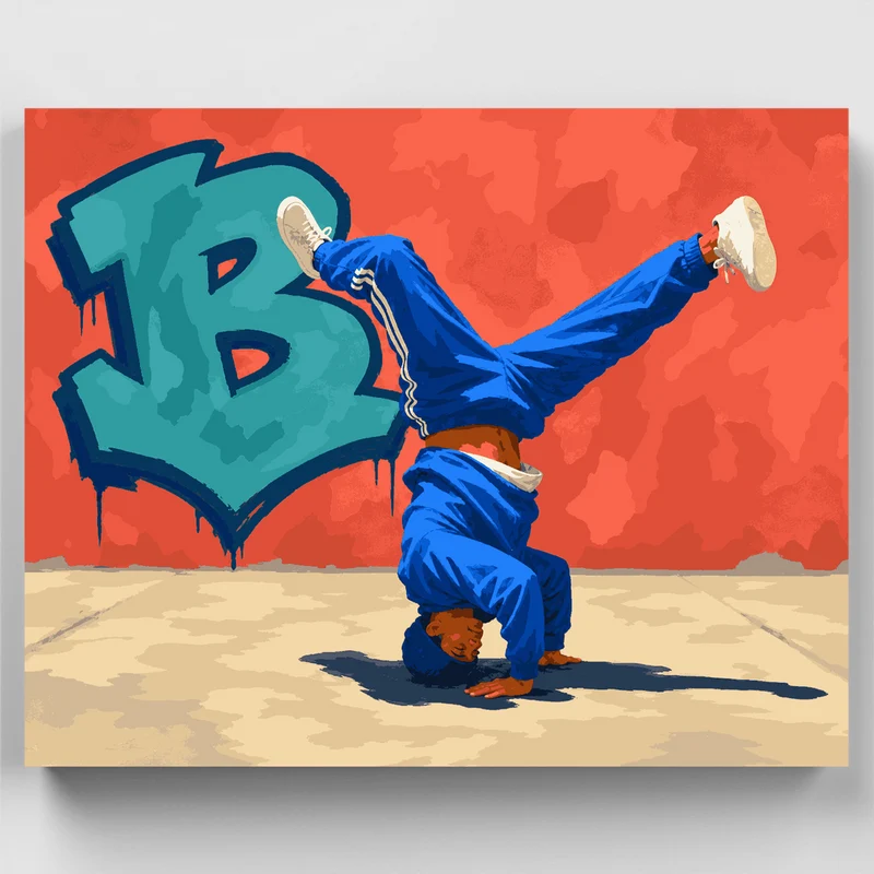 B-Boy Headstand - Paint by Numbers Kit