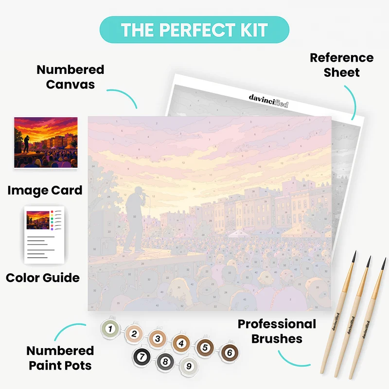 Rapper at Sunset - Paint by Numbers Kit