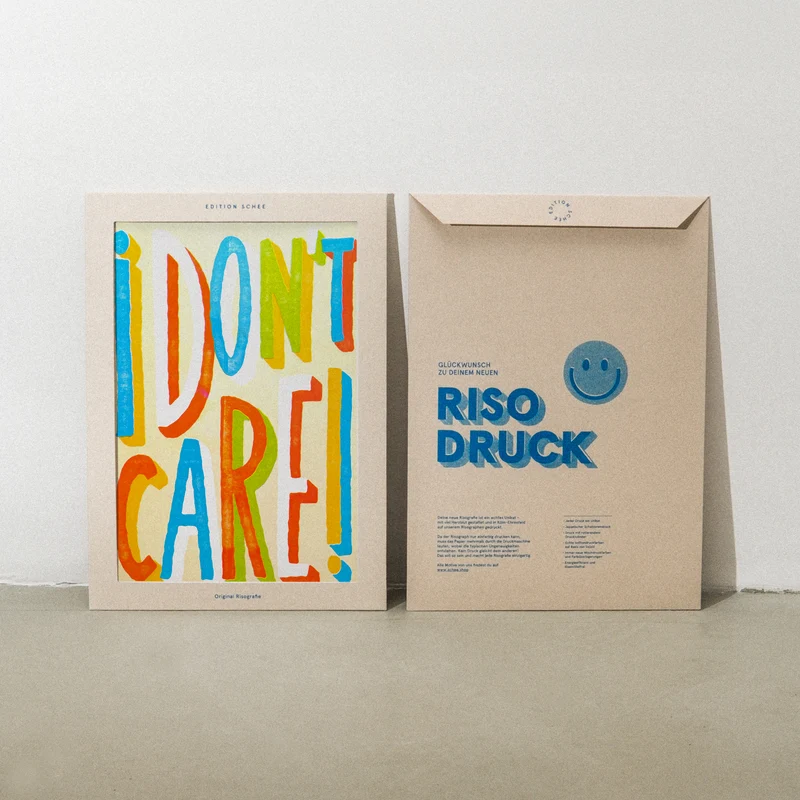 I don't Care (DIN A3) | Edition SCHEE | Risographie