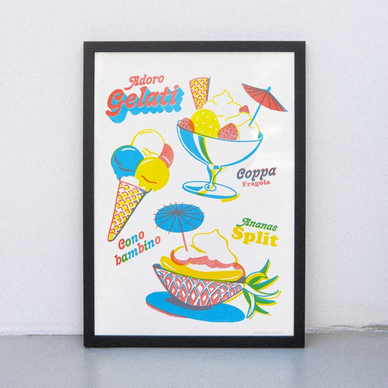 Gelati (DIN A3) | Edition SCHEE | Risographie