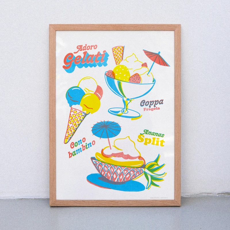 Gelati (DIN A3) | Edition SCHEE | Risographie