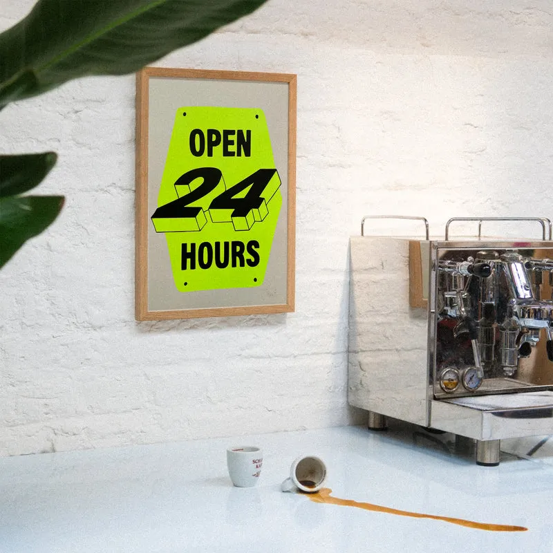 Open 24/7 (DIN A3) | Edition SCHEE | Siebdruck