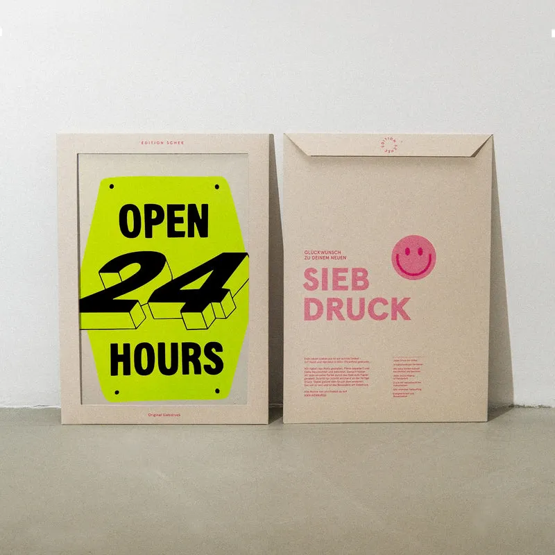 Open 24/7 (DIN A3) | Edition SCHEE | Siebdruck