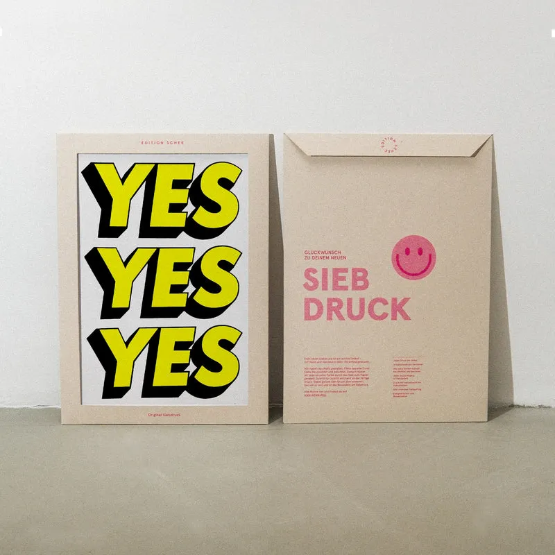 Yes Yes Yes (DIN A3) | Edition SCHEE | Siebdruck