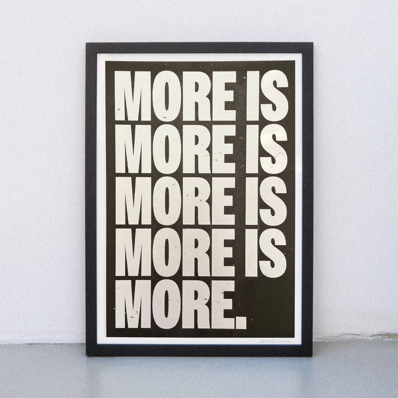 More is more (DIN A3) | Edition SCHEE | Risographie