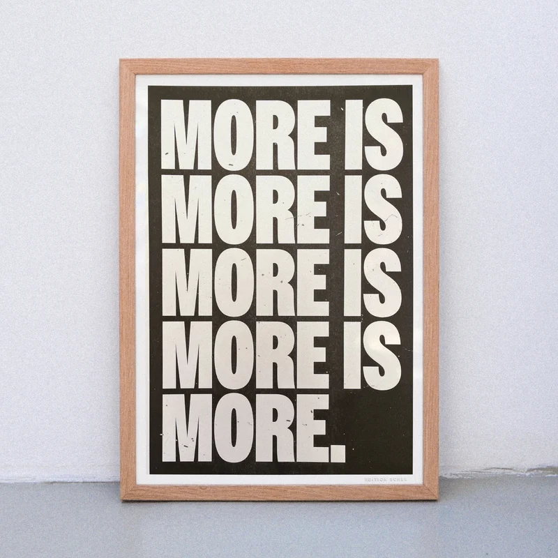 More is more (DIN A3) | Edition SCHEE | Risographie