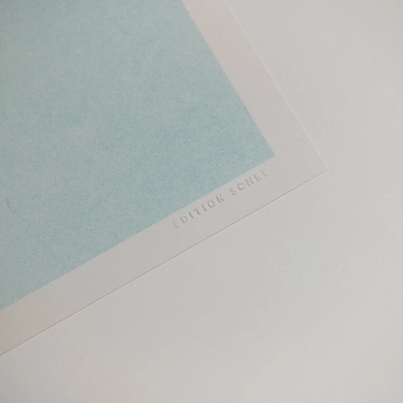 Melting Sun Green/Blue (DIN A3) | Edition SCHEE | Risographie