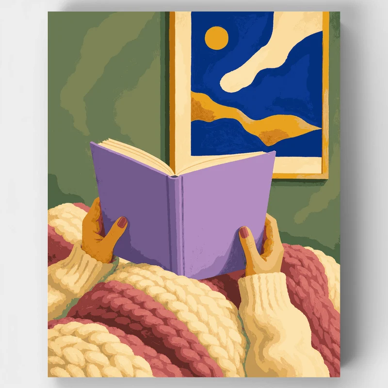 Cozy Book & Blanket - Paint by Numbers Kit