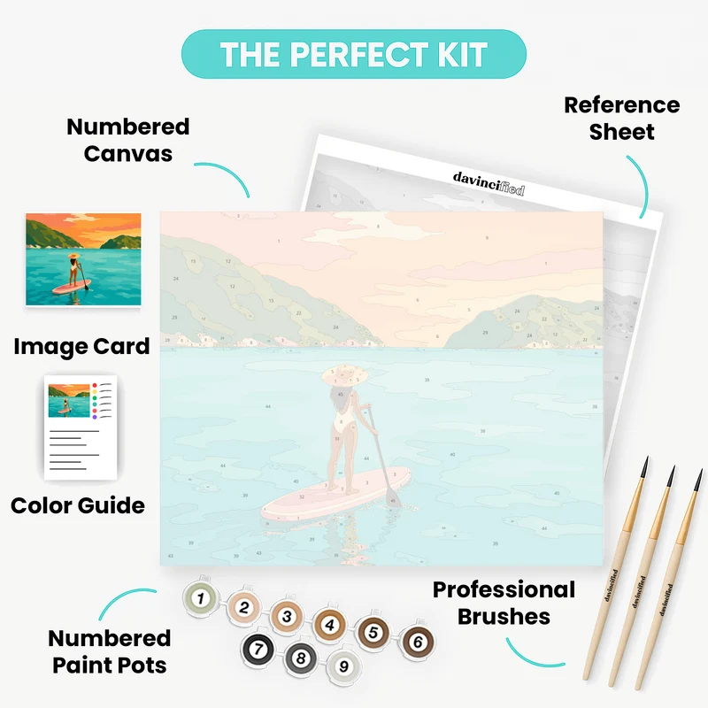 Paddleboard at Sunset - Paint by Numbers Kit