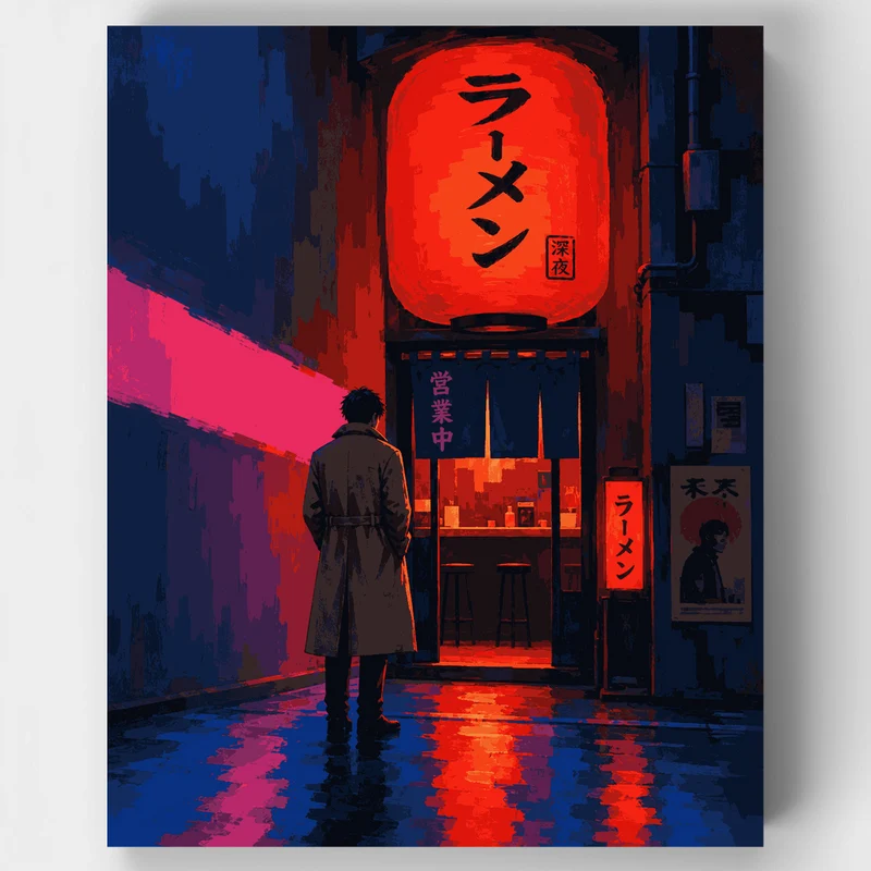 Midnight Ramen Shop - Paint by Numbers Kit