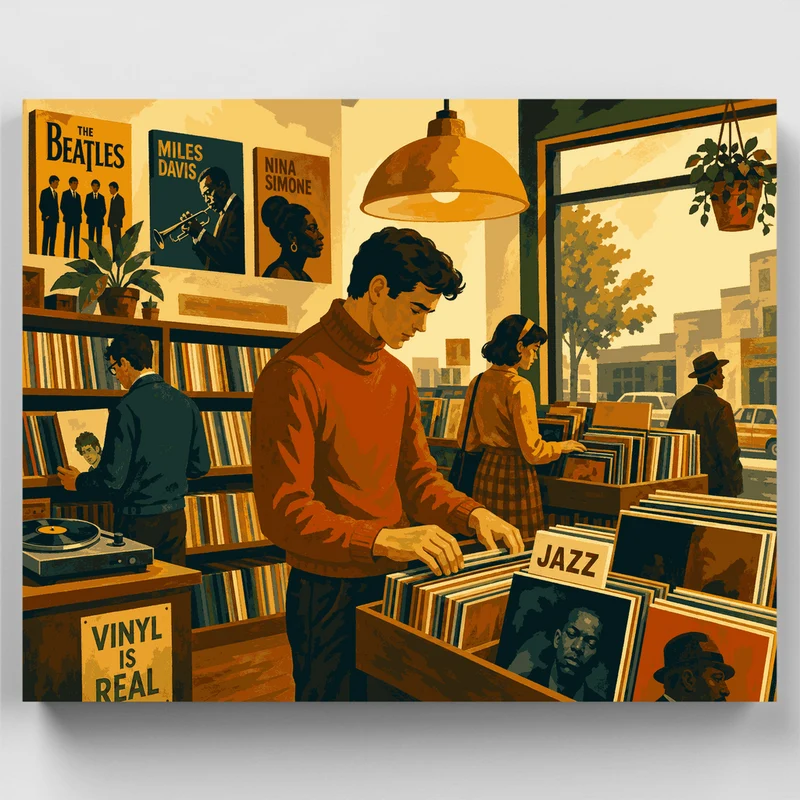 Jazz Record Shop - Paint by Numbers Kit