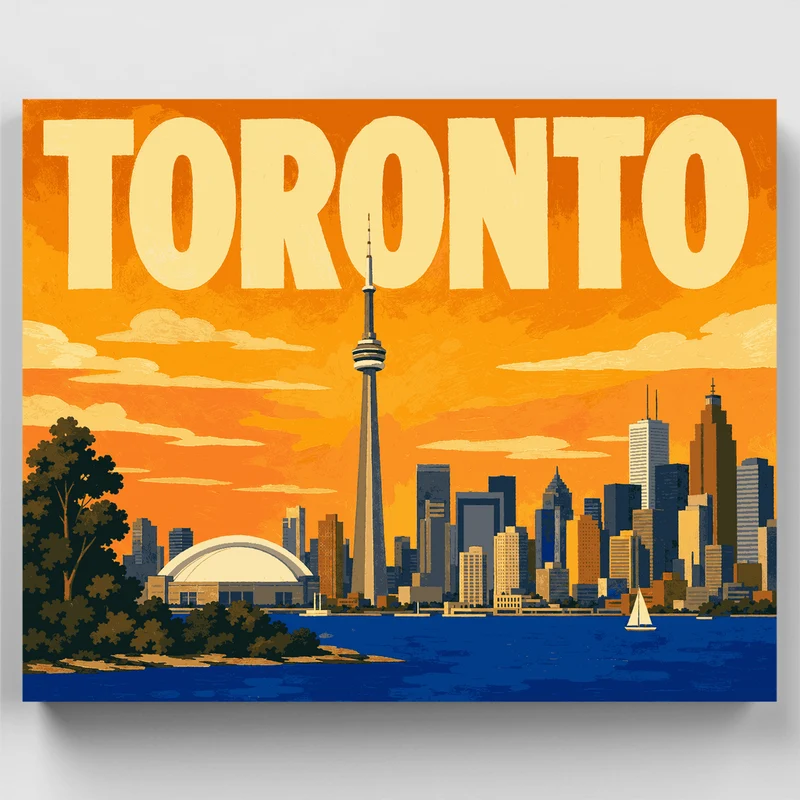 Toronto Sunset View - Paint by Numbers Kit