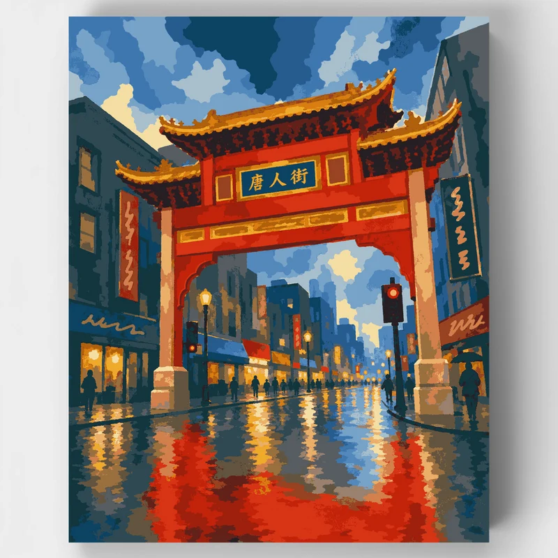Toronto Chinatown Gate - Paint by Numbers Kit