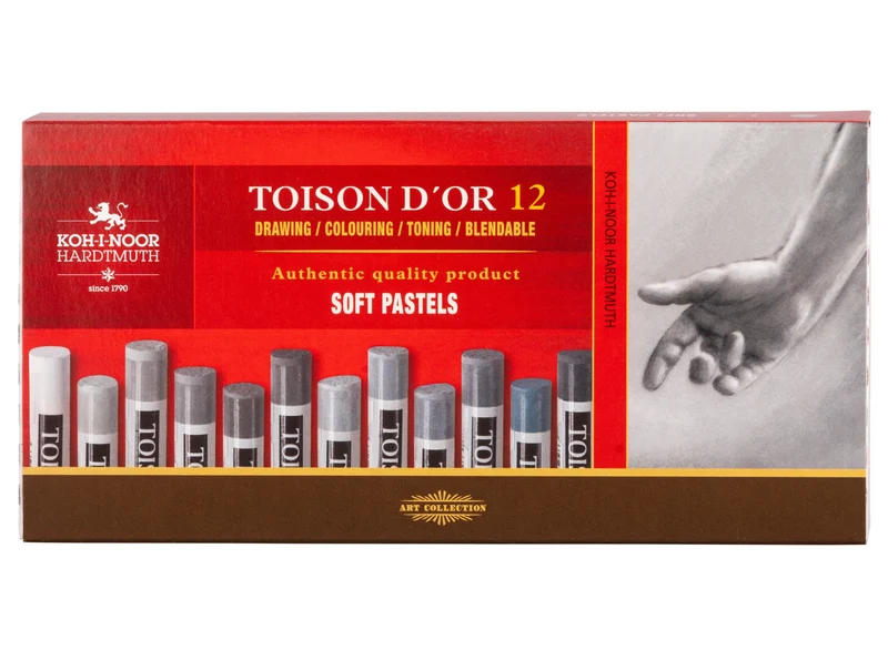 KOH-I-NOOR | Toison d'Or Soft Pastellkreide Grautöne 12er Set