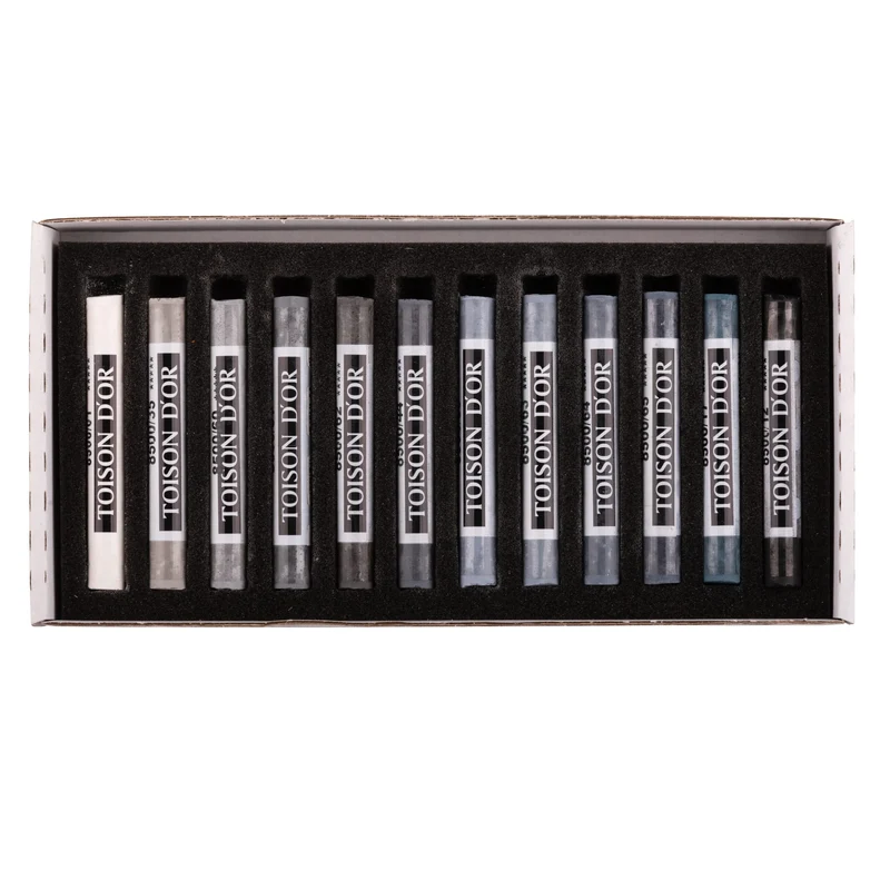 KOH-I-NOOR | Toison d'Or Soft Pastellkreide Grautöne 12er Set