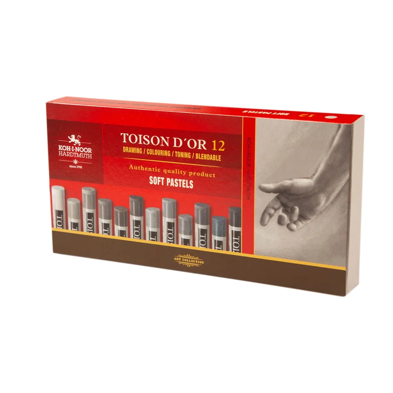 KOH-I-NOOR | Toison d'Or Soft Pastellkreide Grautöne 12er Set