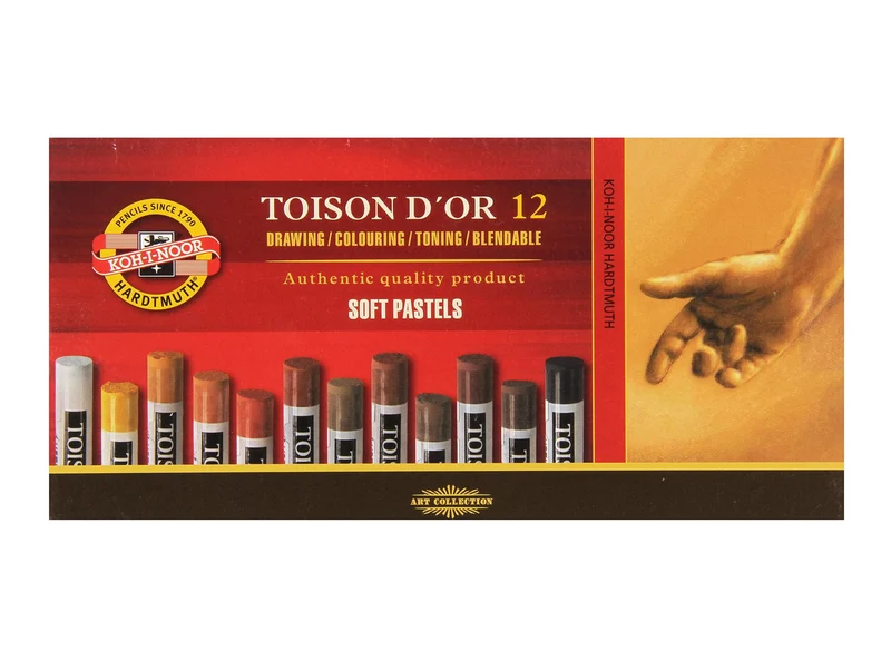 KOH-I-NOOR | Toison d'Or Soft Pastellkreide Brauntöne 12er Set