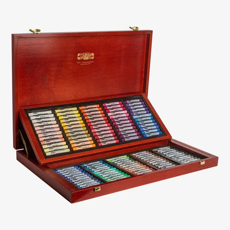 KOH-I-NOOR | Toison d'Or Soft Pastellkreide Holzkoffer 120er Set