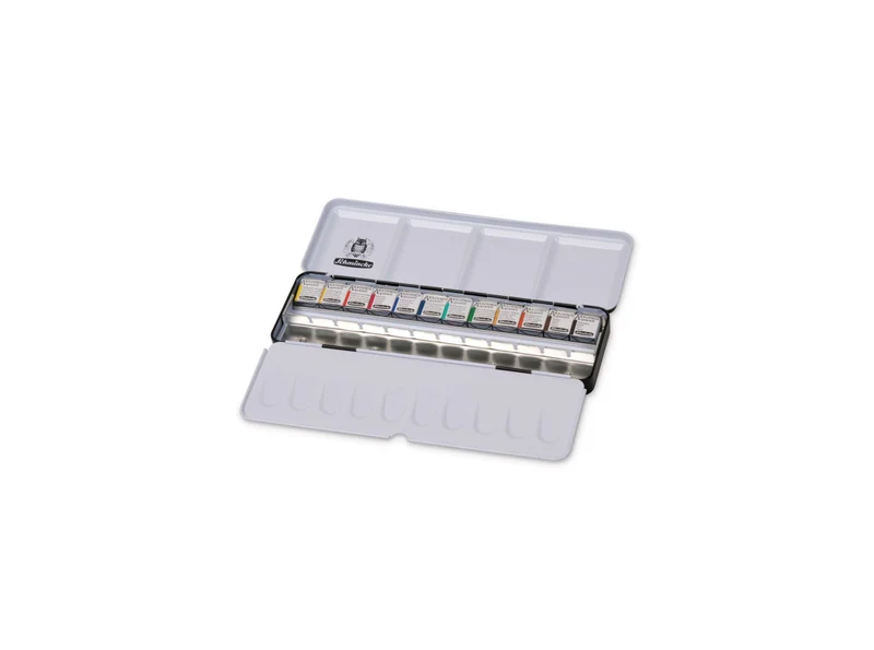 Schmincke | Akademie Aquarell Kompakter Metallkasten 12 x 1/2 Näpfchen