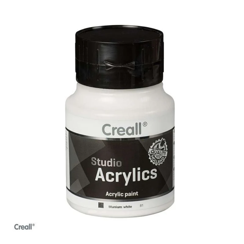 Creall | Studio Acrylics Acrylfarbe 500ml Flasche Wasserbasiert, schnell trocknend, Wasserfest & Mischbar