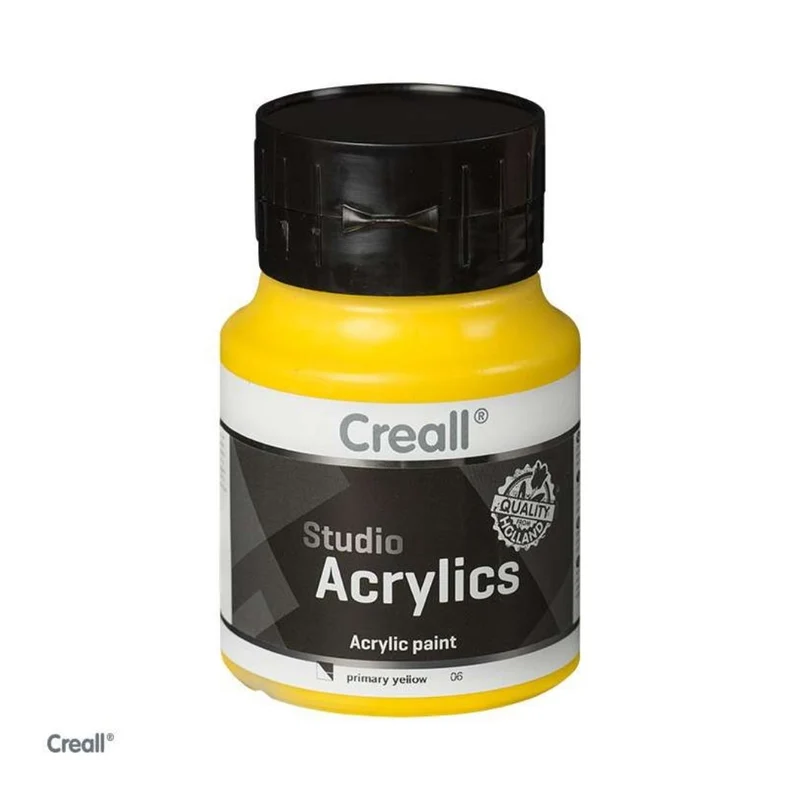 Creall | Studio Acrylics Acrylfarbe 500ml Flasche Wasserbasiert, schnell trocknend, Wasserfest & Mischbar