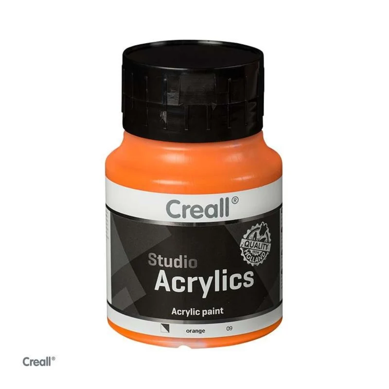 Creall | Studio Acrylics Acrylfarbe 500ml Flasche Wasserbasiert, schnell trocknend, Wasserfest & Mischbar