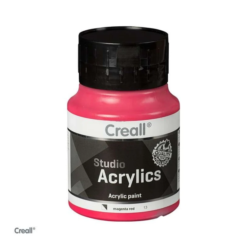 Creall | Studio Acrylics Acrylfarbe 500ml Flasche Wasserbasiert, schnell trocknend, Wasserfest & Mischbar