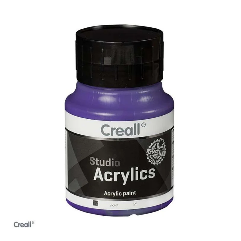 Creall | Studio Acrylics Acrylfarbe 500ml Flasche Wasserbasiert, schnell trocknend, Wasserfest & Mischbar