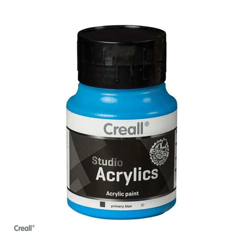 Creall | Studio Acrylics Acrylfarbe 500ml Flasche Wasserbasiert, schnell trocknend, Wasserfest & Mischbar