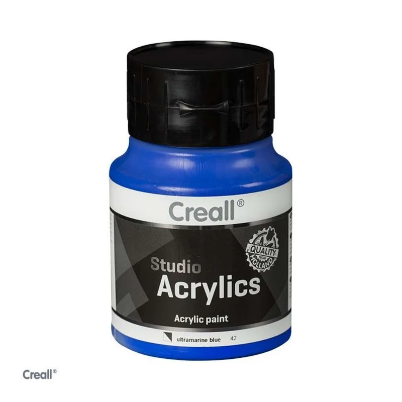 Creall | Studio Acrylics Acrylfarbe 500ml Flasche Wasserbasiert, schnell trocknend, Wasserfest & Mischbar