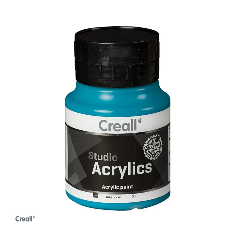 Creall | Studio Acrylics Acrylfarbe 500ml Flasche Wasserbasiert, schnell trocknend, Wasserfest & Mischbar