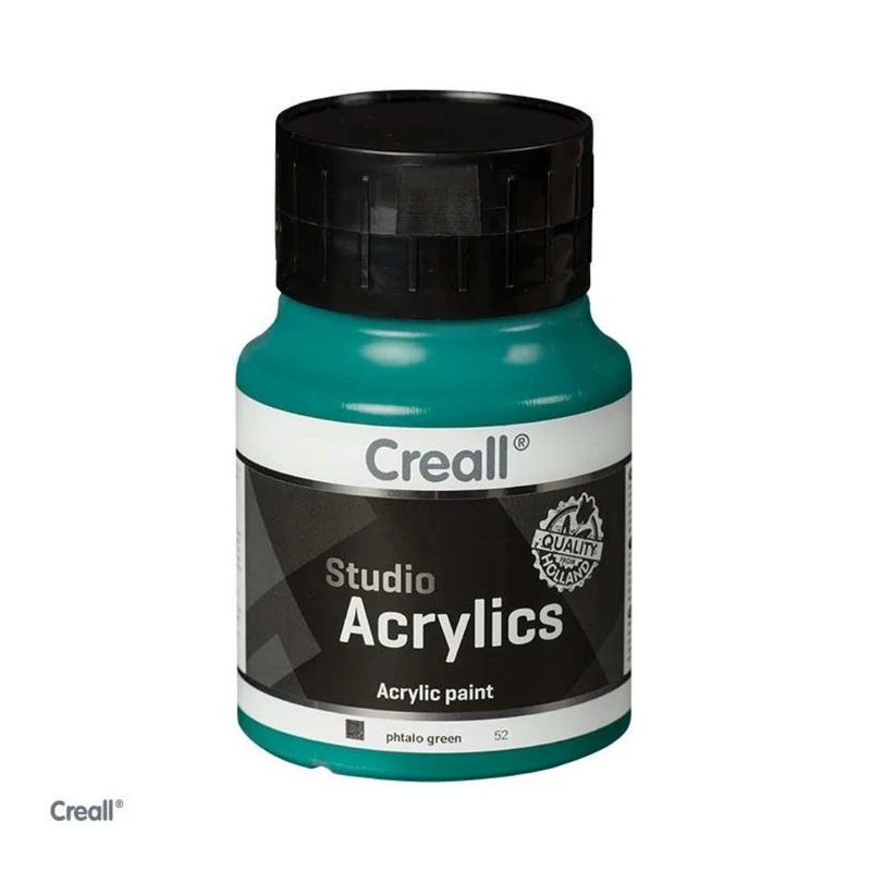 Creall | Studio Acrylics Acrylfarbe 500ml Flasche Wasserbasiert, schnell trocknend, Wasserfest & Mischbar