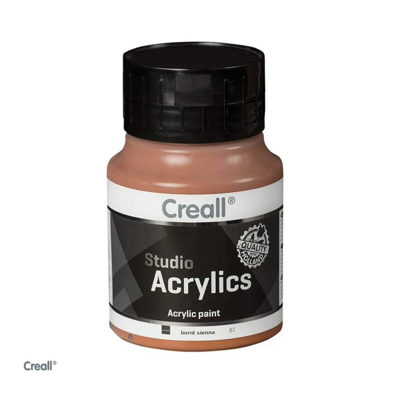 Creall | Studio Acrylics Acrylfarbe 500ml Flasche Wasserbasiert, schnell trocknend, Wasserfest & Mischbar
