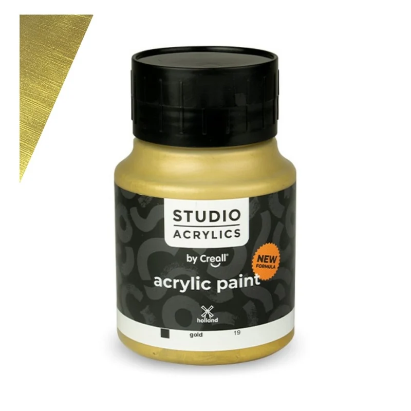Creall | Studio Acrylics Acrylfarbe 500ml Flasche Wasserbasiert, schnell trocknend, Wasserfest & Mischbar