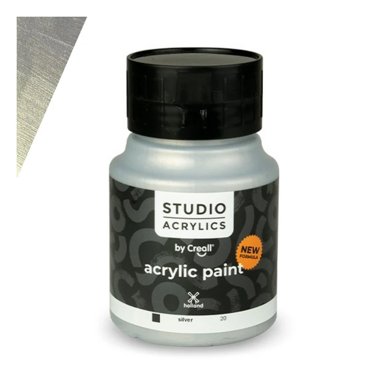 Creall | Studio Acrylics Acrylfarbe 500ml Flasche Wasserbasiert, schnell trocknend, Wasserfest & Mischbar