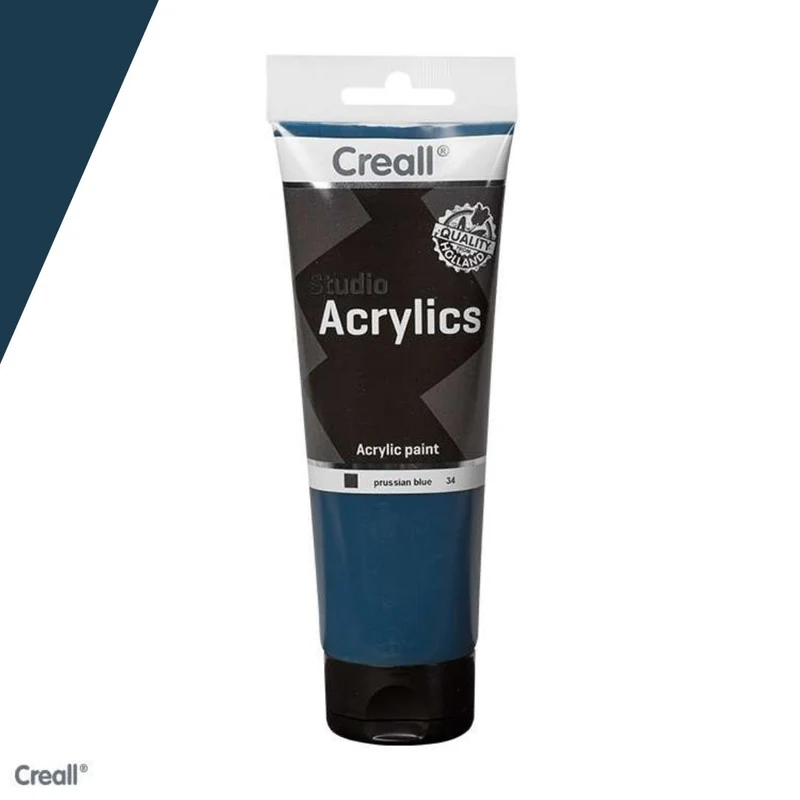 Creall | Studio Acrylics Acrylfarbe 250ml Tube Wasserbasiert, schnell trocknend, Wasserfest & Mischbar