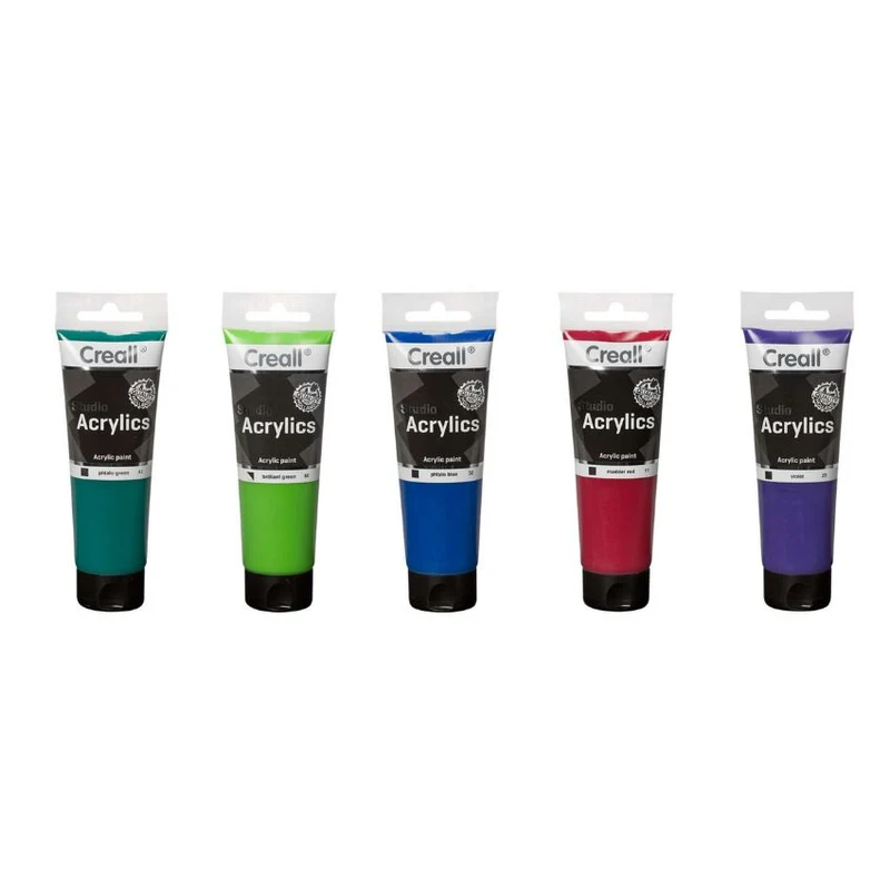 Creall | Studio Acrylics Acrylfarbe 120ml Tube Wasserbasiert, schnell trocknend, Wasserfest, Mischbar